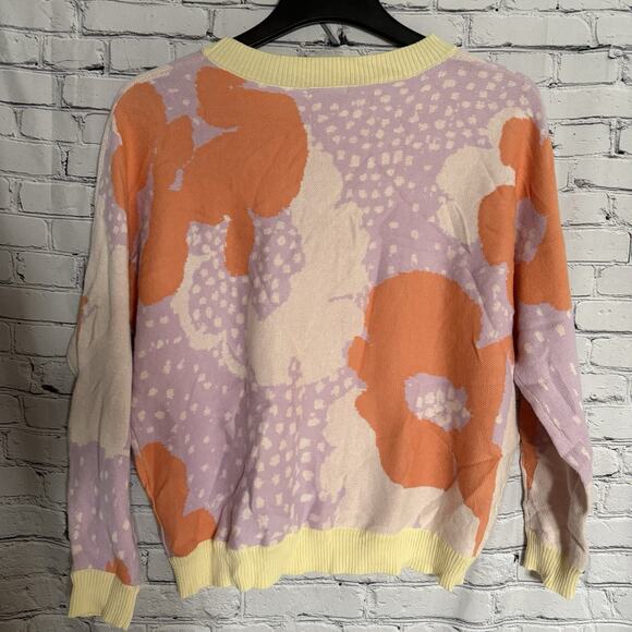 FATE Harris Sweater, Long Sleeve Bright/Colorful Pastel Floral, NWT, Sz Medium - Picture 10 of 10
